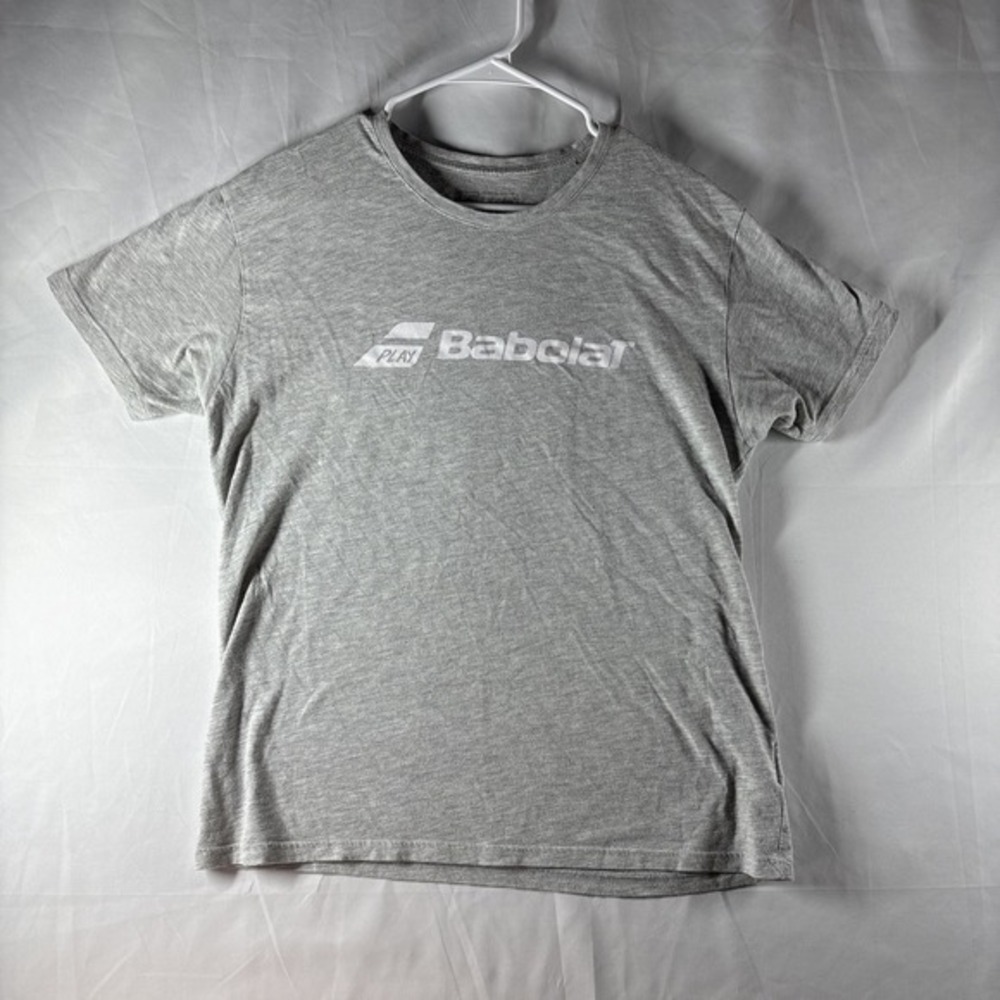 Babolat Play T-Shirt Mens‎ L (Fits Like M) Heather Grey Short Sleeve Tennis